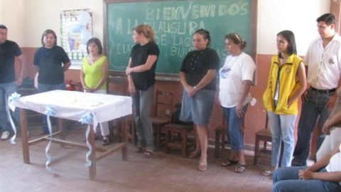 Clausura del curso de bijouteria en la comunidad de San Miguel del municipio de La Guardia